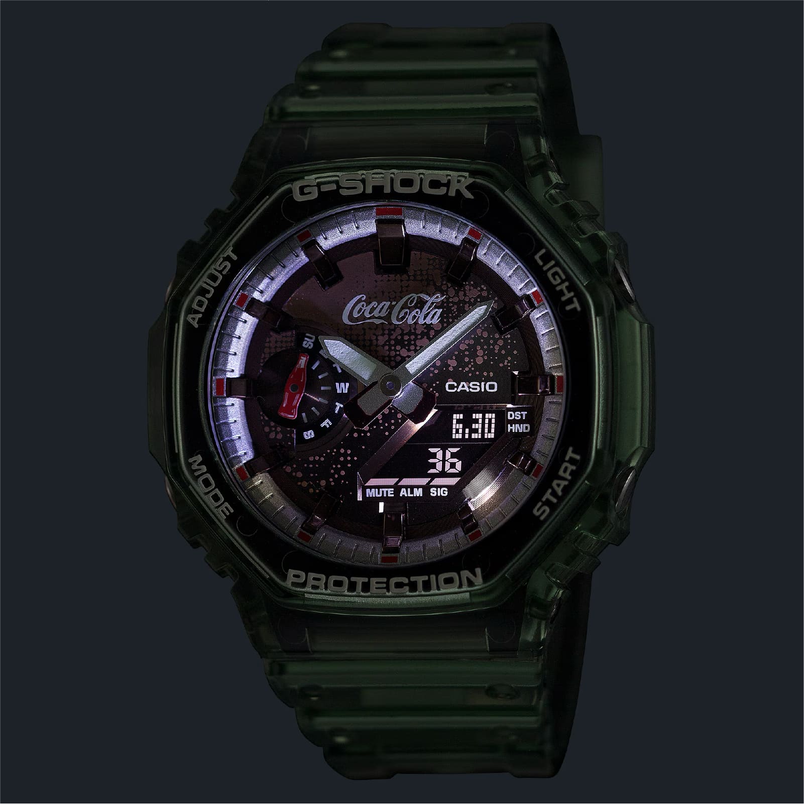 Orologio Casio G-Shock con cinturino in tessuto verde oliva MISURA UNICA