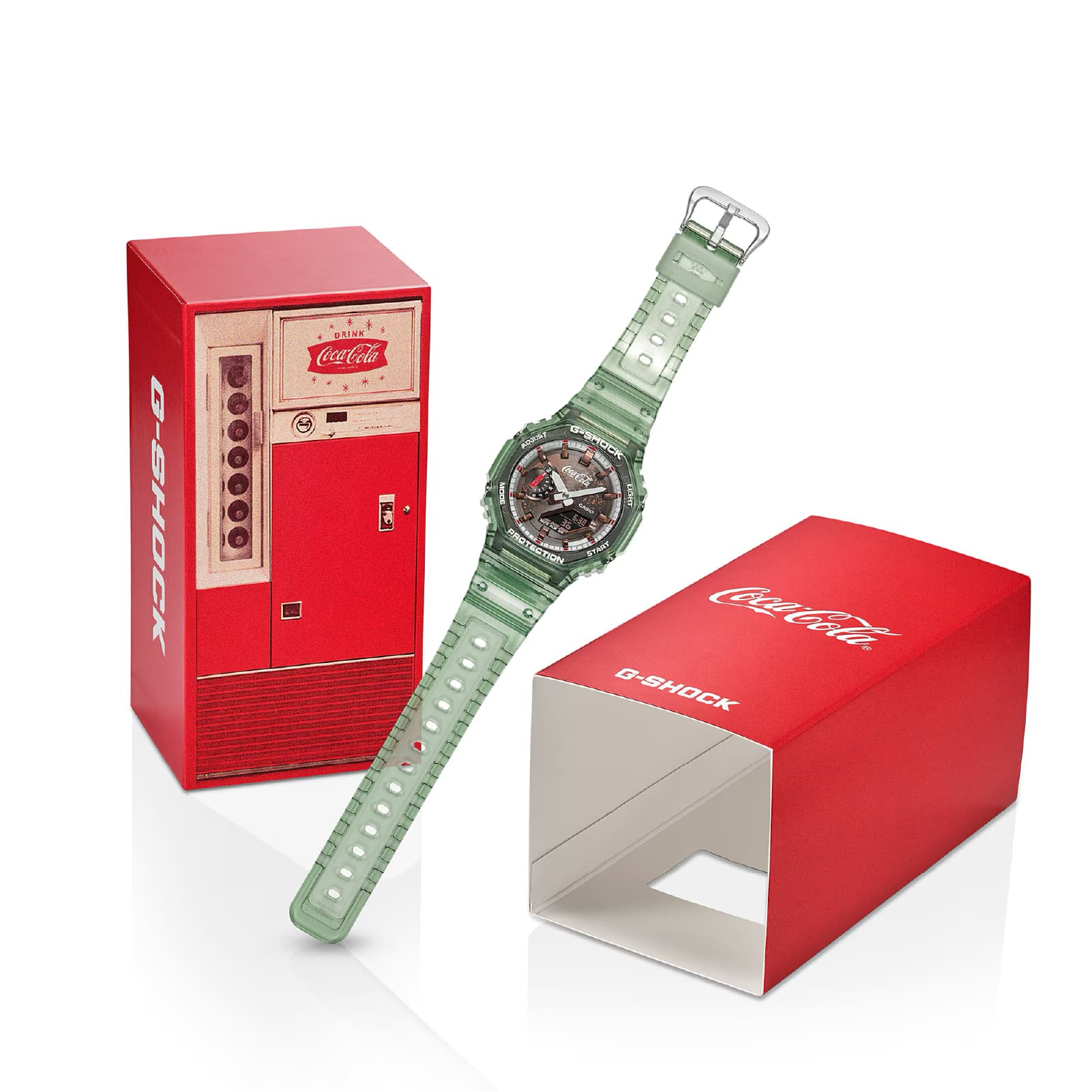 Orologio Casio G-Shock con cinturino in tessuto verde oliva MISURA UNICA