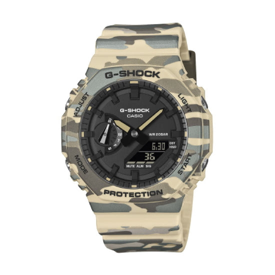 Orologio analogico e digitale G-Shock militare nero e rosso MISURA UNICA