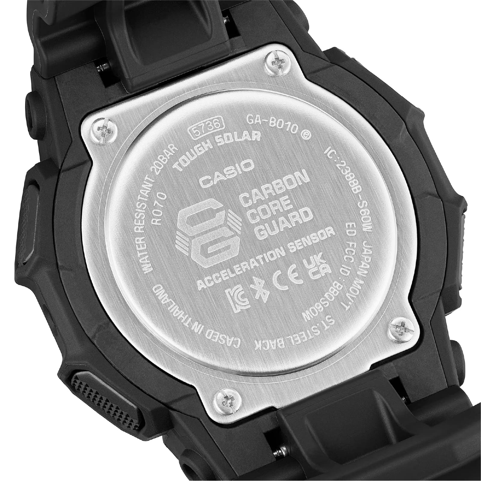 Orologio analogico-digitale Casio G-Shock nero in resina MISURA UNICA
