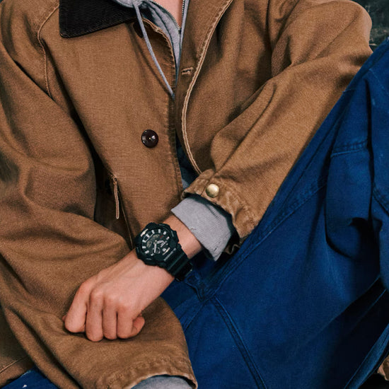 Orologio analogico-digitale Casio G-Shock nero in resina MISURA UNICA