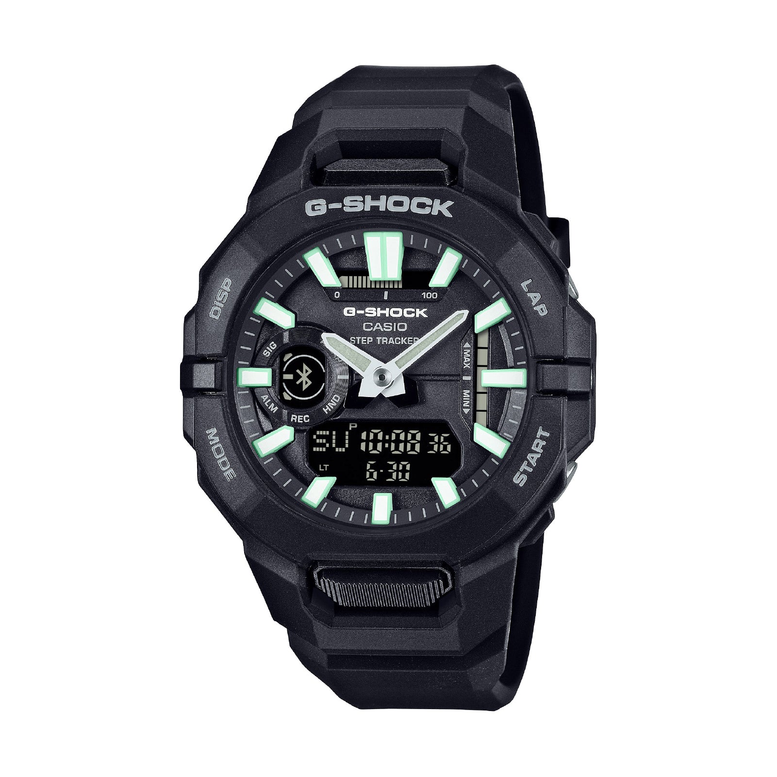 Orologio Casio analogico digitale in resina nero con collegamento bluetooth MISURA UNICA