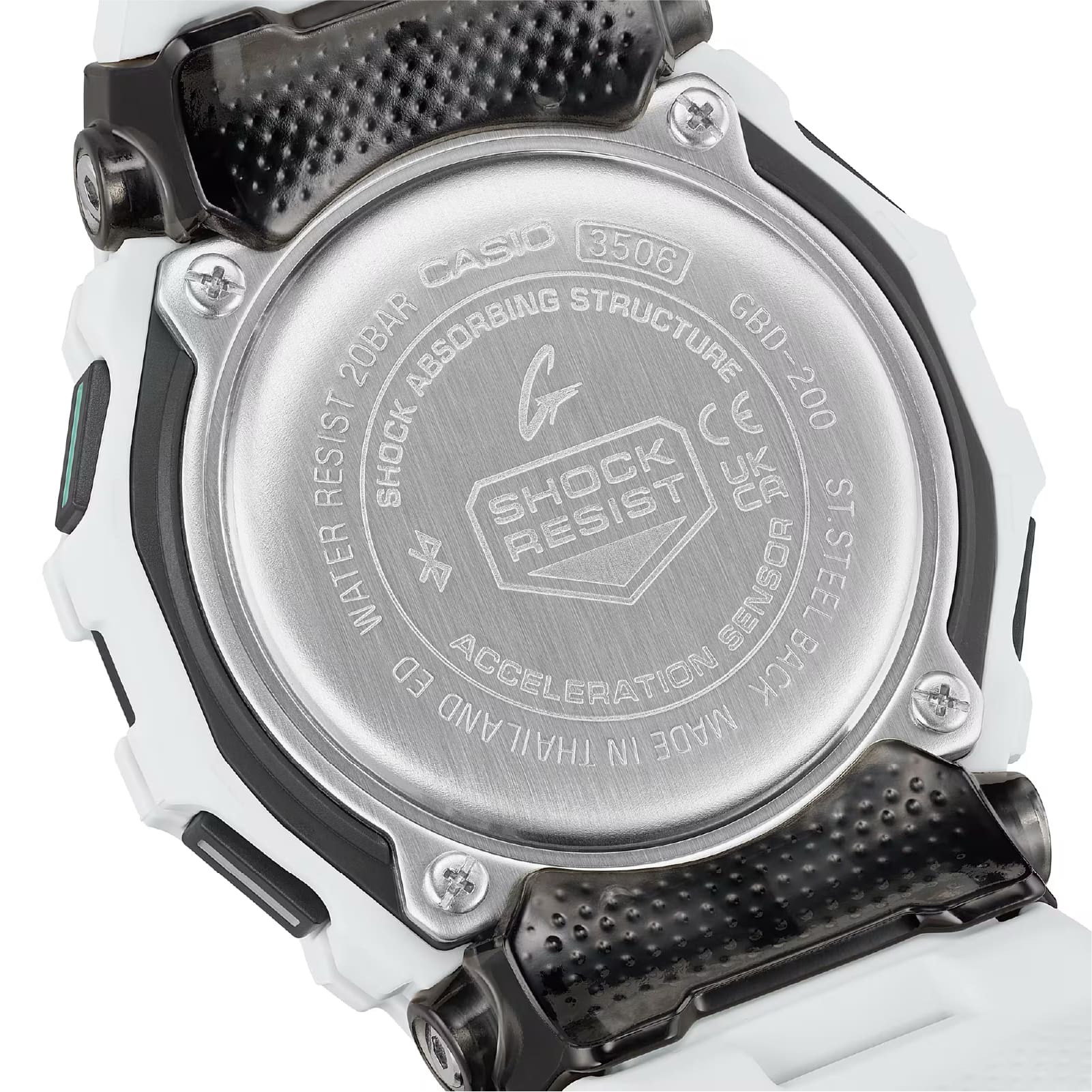 Orologio digitale G-SQUAD Casio G-Shock colore bianco MISURA UNICA