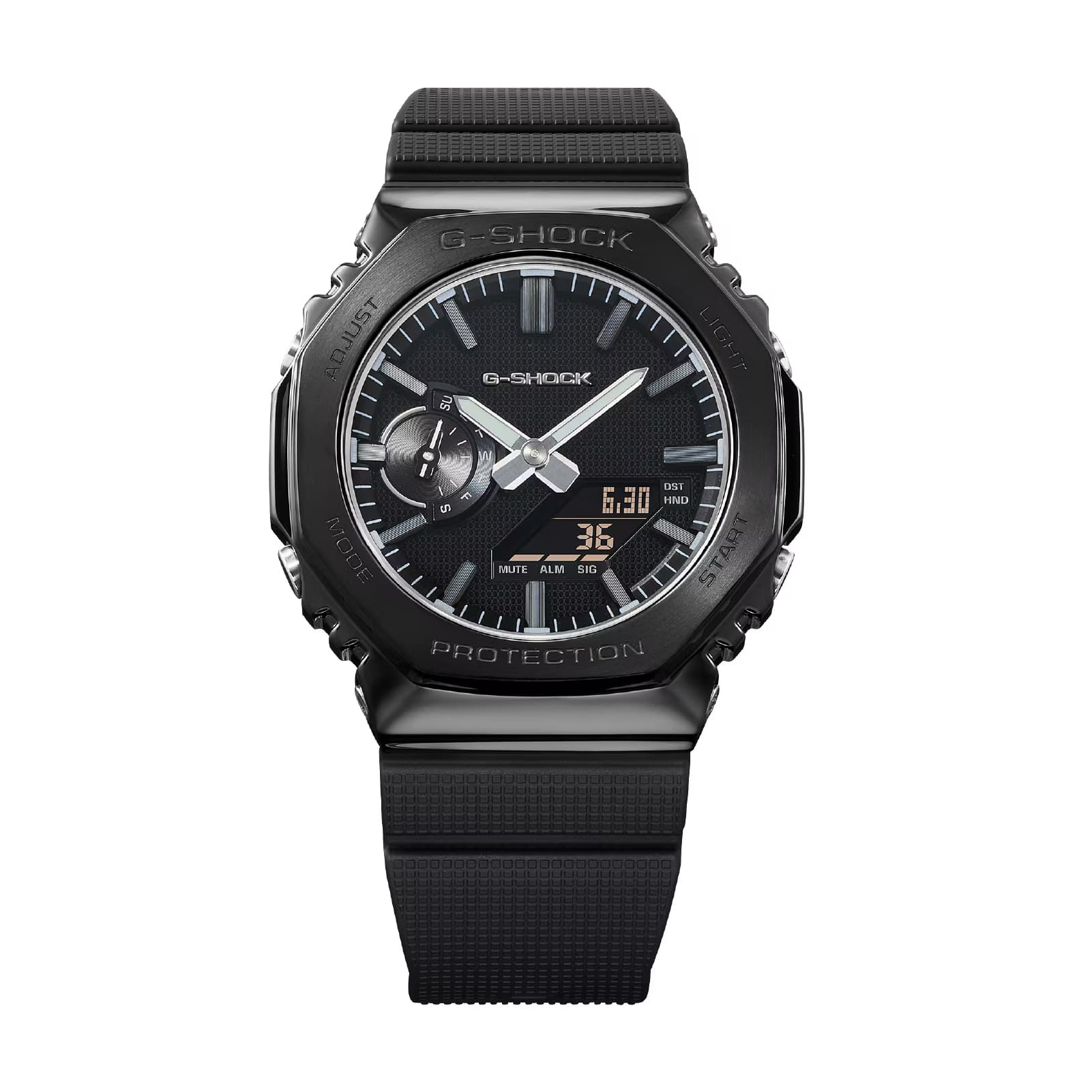 Orologio analogico Casio G-Shock in acciaio e resina nero MISURA UNICA