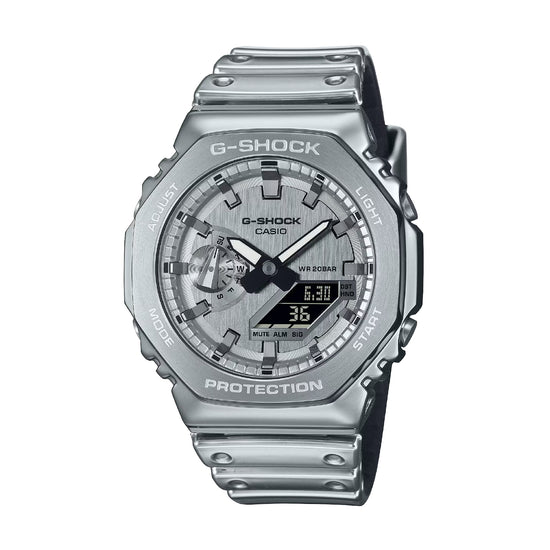 Orologio Casio analogico digitale in resina color argento MISURA UNICA