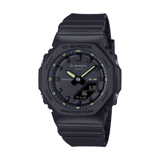 Orologio Casio analogico digitale in resina nero con dettagli gialli MISURA UNICA