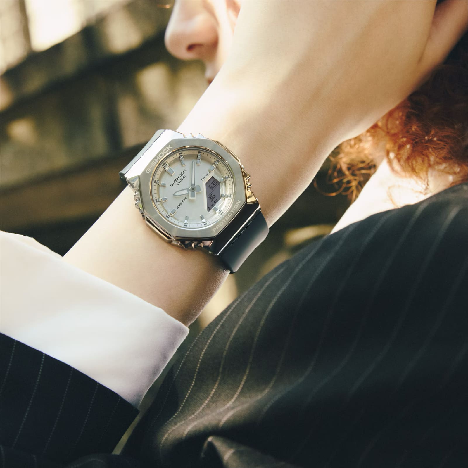 Orologio analogico-digitale Casio G-Shock bianco da donna MISURA UNICA