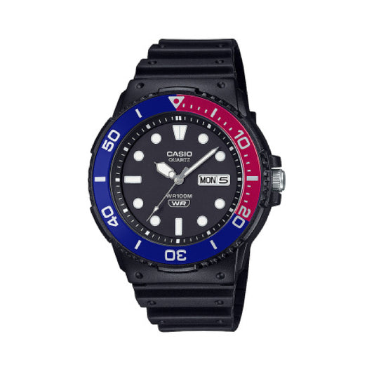 Orologio solo tempo Casio di colore nero, blu e fucsia MISURA UNICA