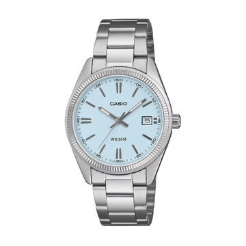 Orologio analogico Casio Timeless quadrante azzurro unisex MISURA UNICA
