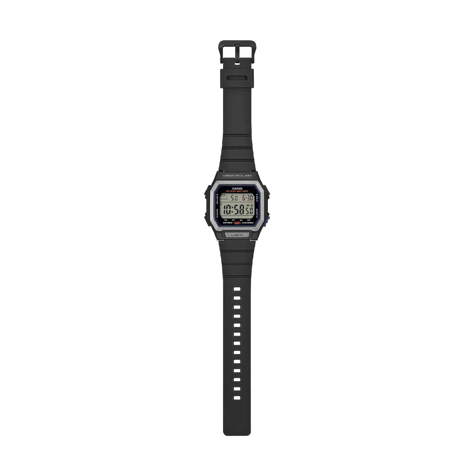 Orologio Casio Timeless con cinturino in resina nera unisex MISURA UNICA