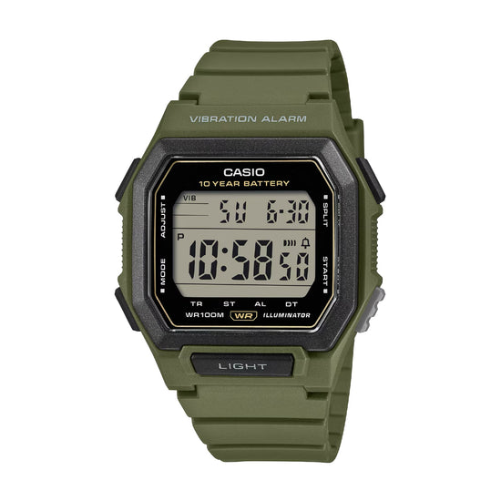 Orologio Casio Timeless con cinturino in resina verde unisex MISURA UNICA