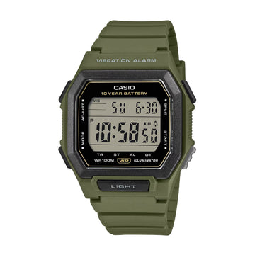 Orologio Casio Timeless con cinturino in resina verde unisex MISURA UNICA