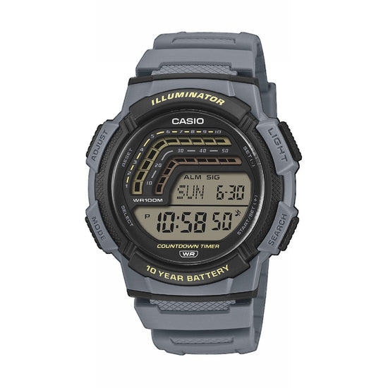 Orologio Casio Collection con cinturino grigio e cassa 45 mm MISURA UNICA