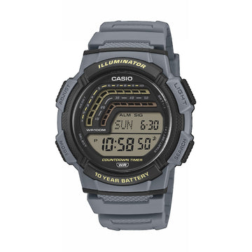 Orologio Casio Collection con cinturino grigio e cassa 45 mm MISURA UNICA