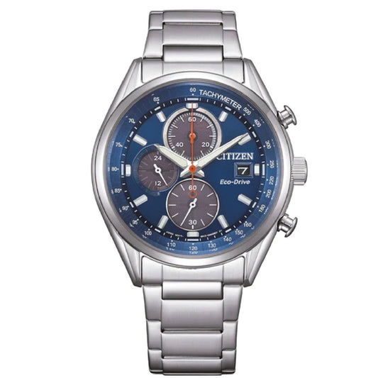 Orologio cronografo uomo Citizen Outdoor in acciaio con quadrante blu 40mm CA0459-79L-1