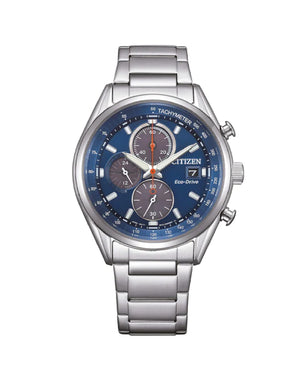 Orologio cronografo da uomo Citizen Outdoor con cassa 40 mm e bracciale in acciaio con quadrante blu CA0459-79L