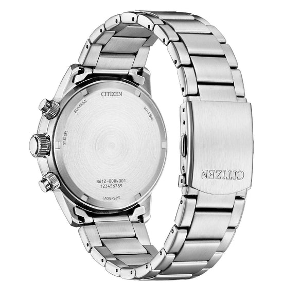 Orologio cronografo uomo Citizen Sporty in acciaio con quadrante bianco 42mm CA0860-80A-2