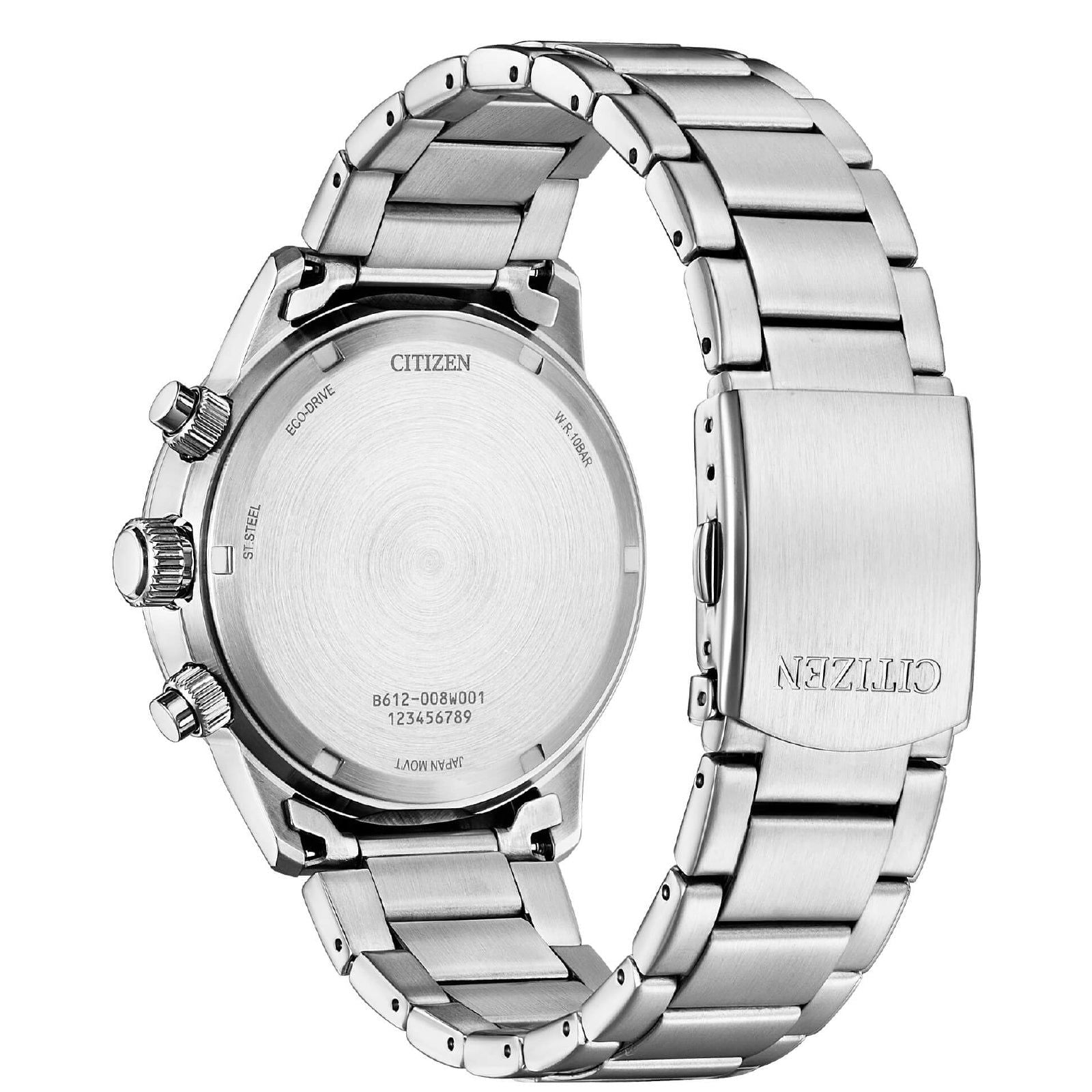 Orologio cronografo uomo Citizen Sporty in acciaio con quadrante bianco 42mm CA0860-80A-2