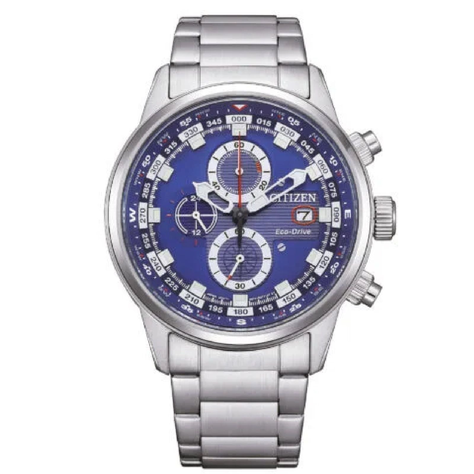 Orologio cronografo uomo Citizen Sporty in acciaio con quadrante blu 42mm CA0860-80L-1