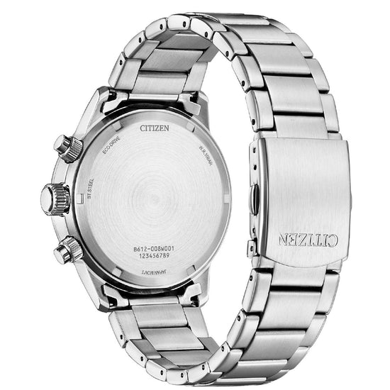 Orologio cronografo uomo Citizen Sporty in acciaio con quadrante blu 42mm CA0860-80L-2