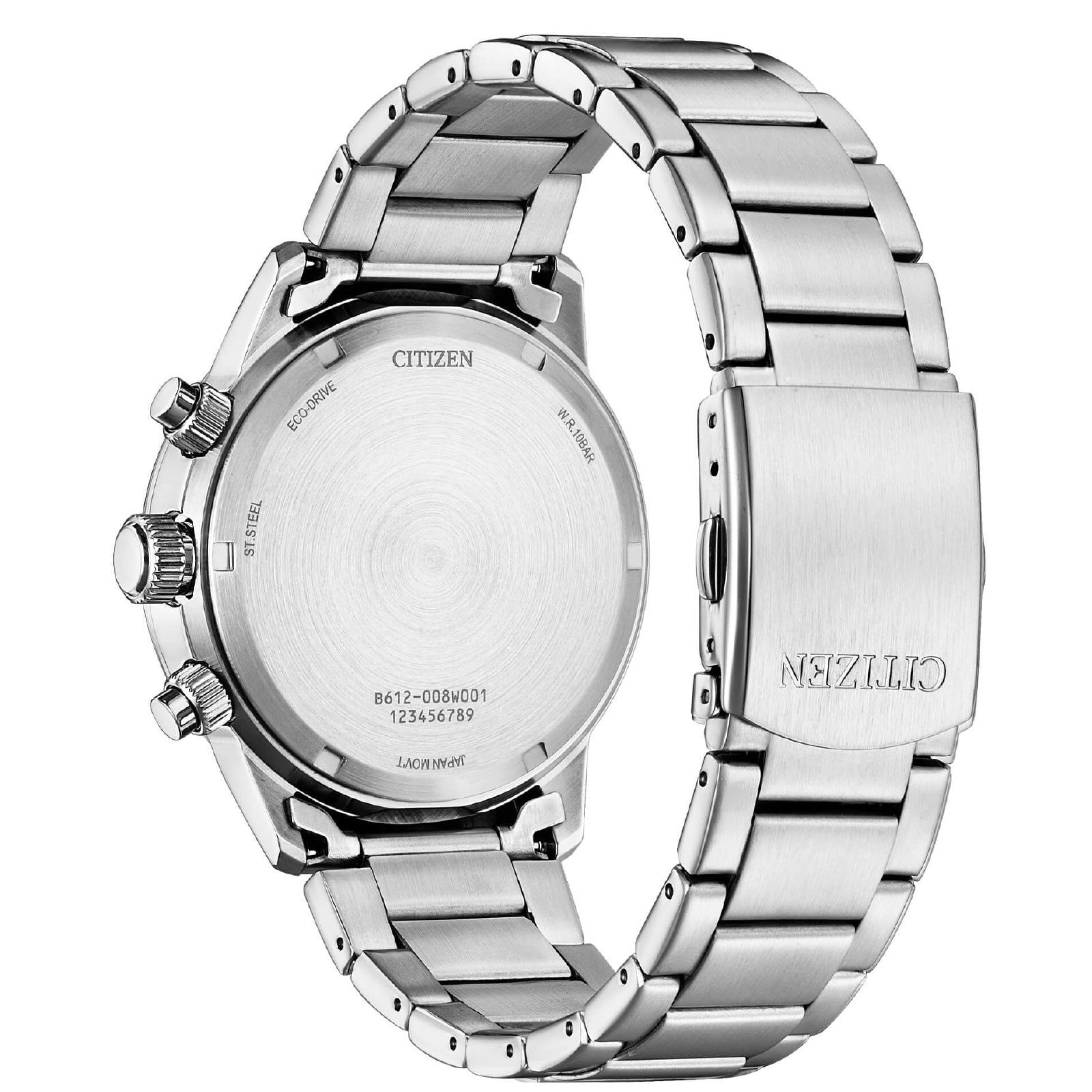 Orologio cronografo uomo Citizen Sporty in acciaio con quadrante blu 42mm CA0860-80L-2