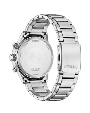Orologio cronografo da uomo Citizen Sporty con cassa 42 mm e bracciale in acciaio con quadrante blu CA0860-80L