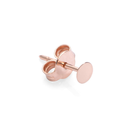 Mono orecchino tondo Burato Paillettes donna oro rosa diametro 4mm CA402-1