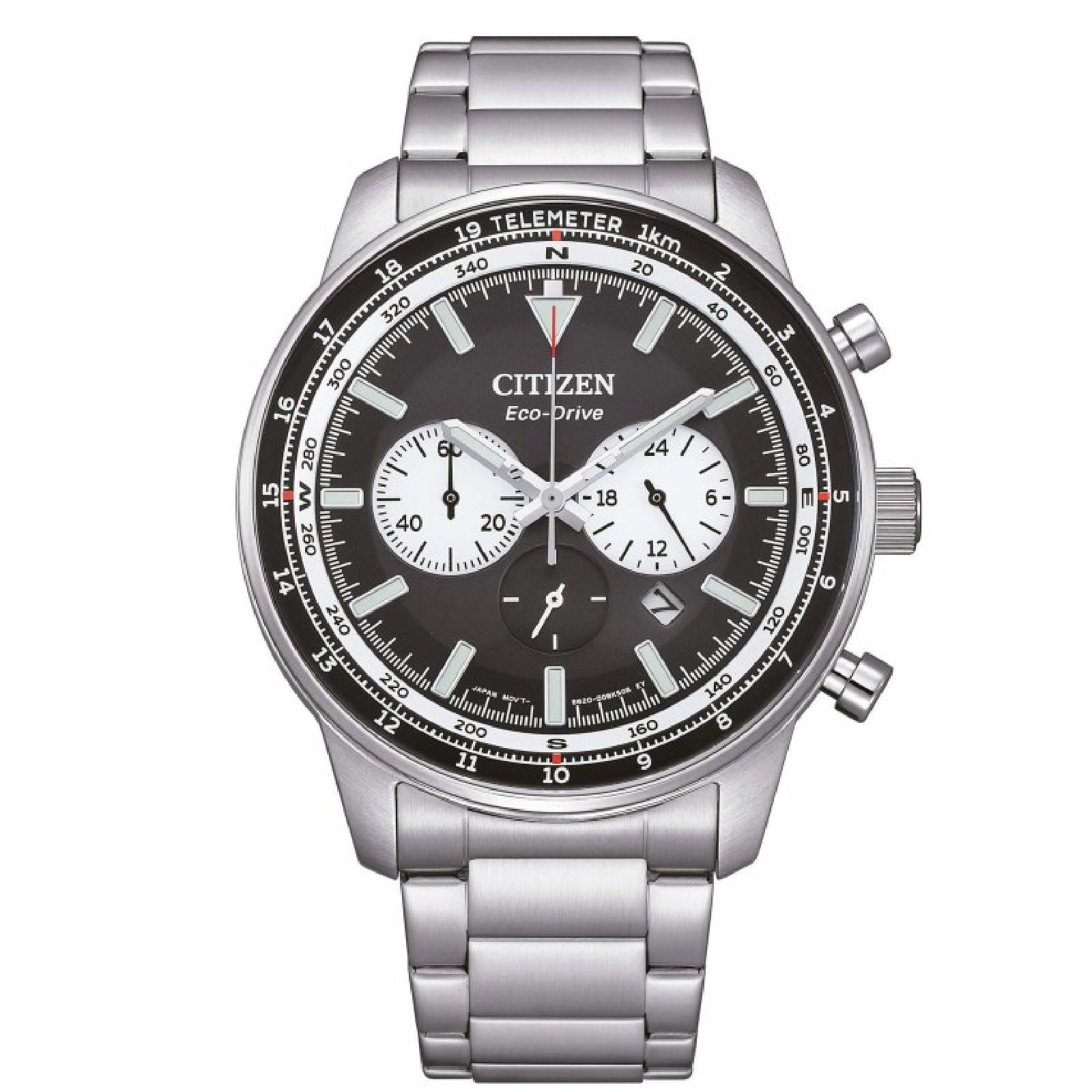 Orologio cronografo uomo Citizen Outdoor in acciaio con quadrante nero 44mm CA4500-91E-1
