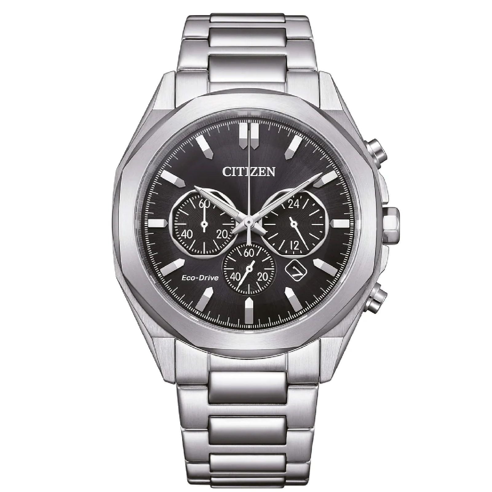 Orologio crono uomo Citizen Modern Classic in acciaio con quadrante nero 41mm CA4590-81E-1