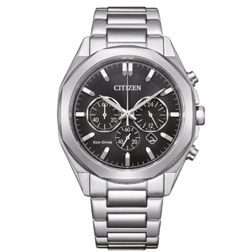 Orologio crono uomo Citizen Modern Classic in acciaio con quadrante nero 41mm CA4590-81E-1