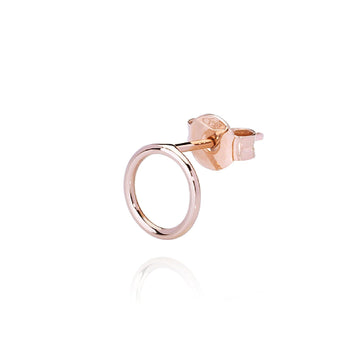 Mono orecchino donna Burato Linee ed Archi oro rosa cerchio 8mm CD228-1