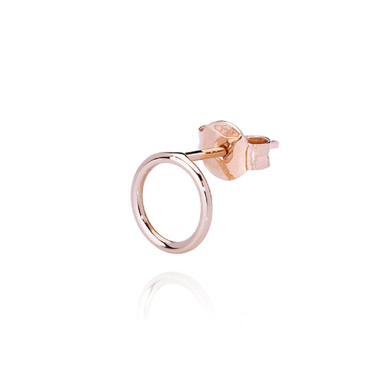 Mono orecchino donna Burato Linee ed Archi oro rosa cerchio 8mm CD228-1