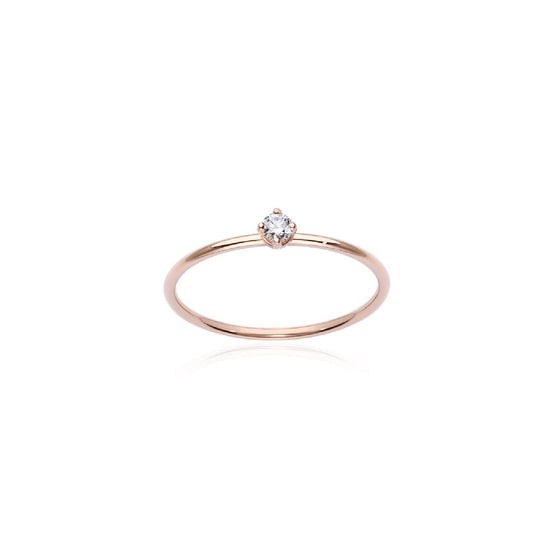 Anello solitario Burato Solitaire donna oro rosa e diamante 0,07ct CL440-1