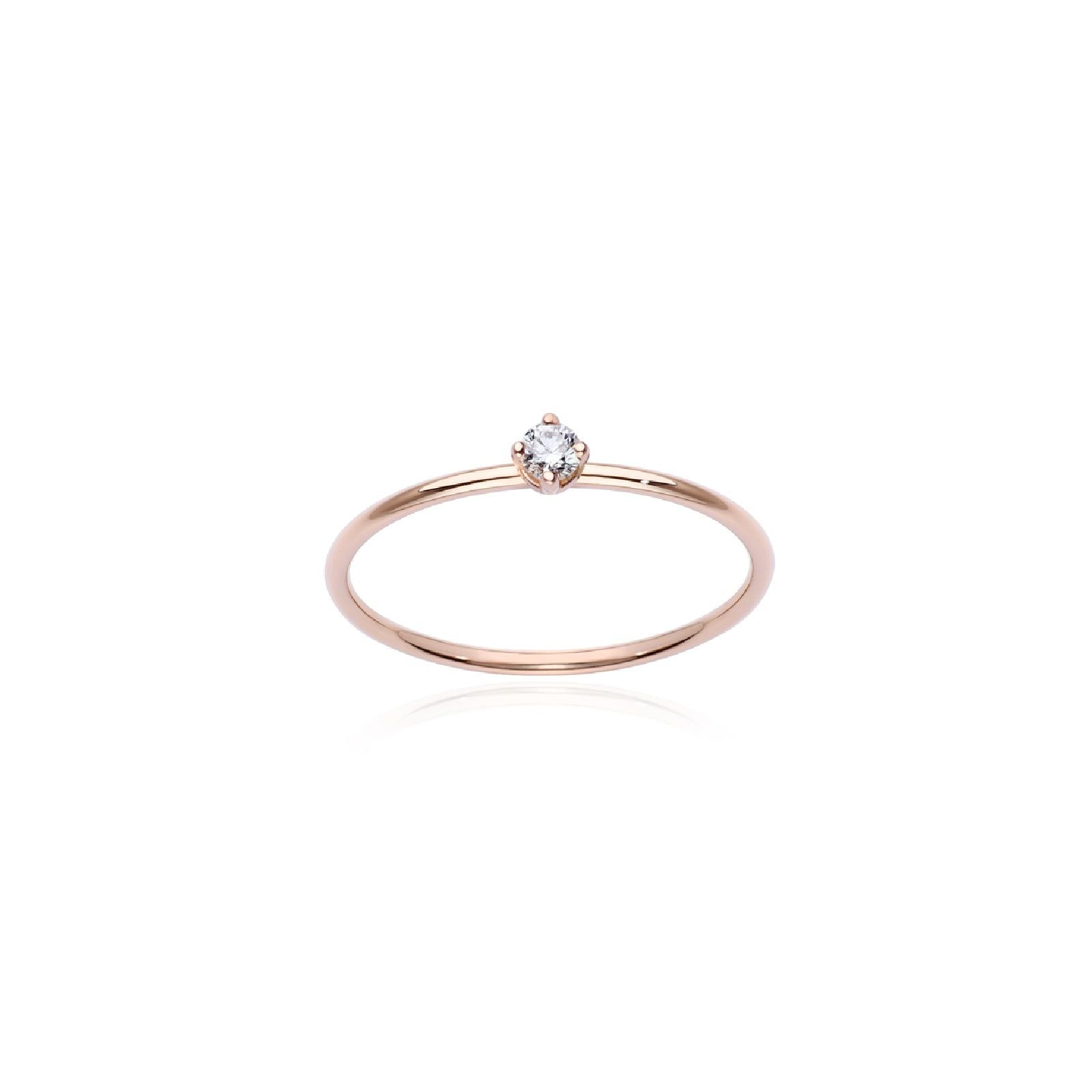 Anello solitario Burato Solitaire donna oro rosa e diamante 0,07ct CL440-1