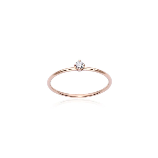 Anello solitario Burato Solitaire donna oro rosa e diamante 0,07ct CL440-1