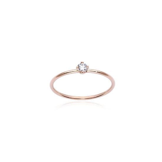 Anello solitario Burato Solitaire donna oro rosa e diamante 0,10ct CL441-1