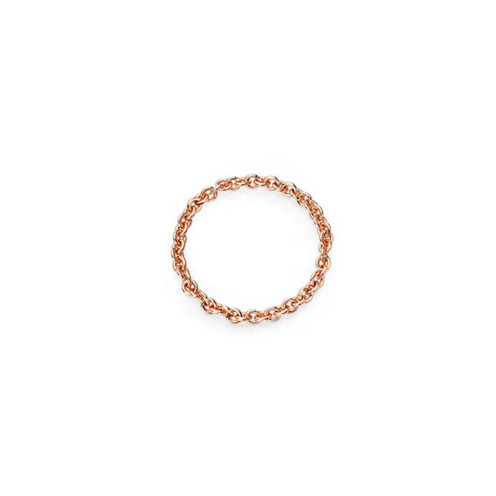 Anello Burato Linee ed Archi donna oro rosa maglie spesse CL452-1