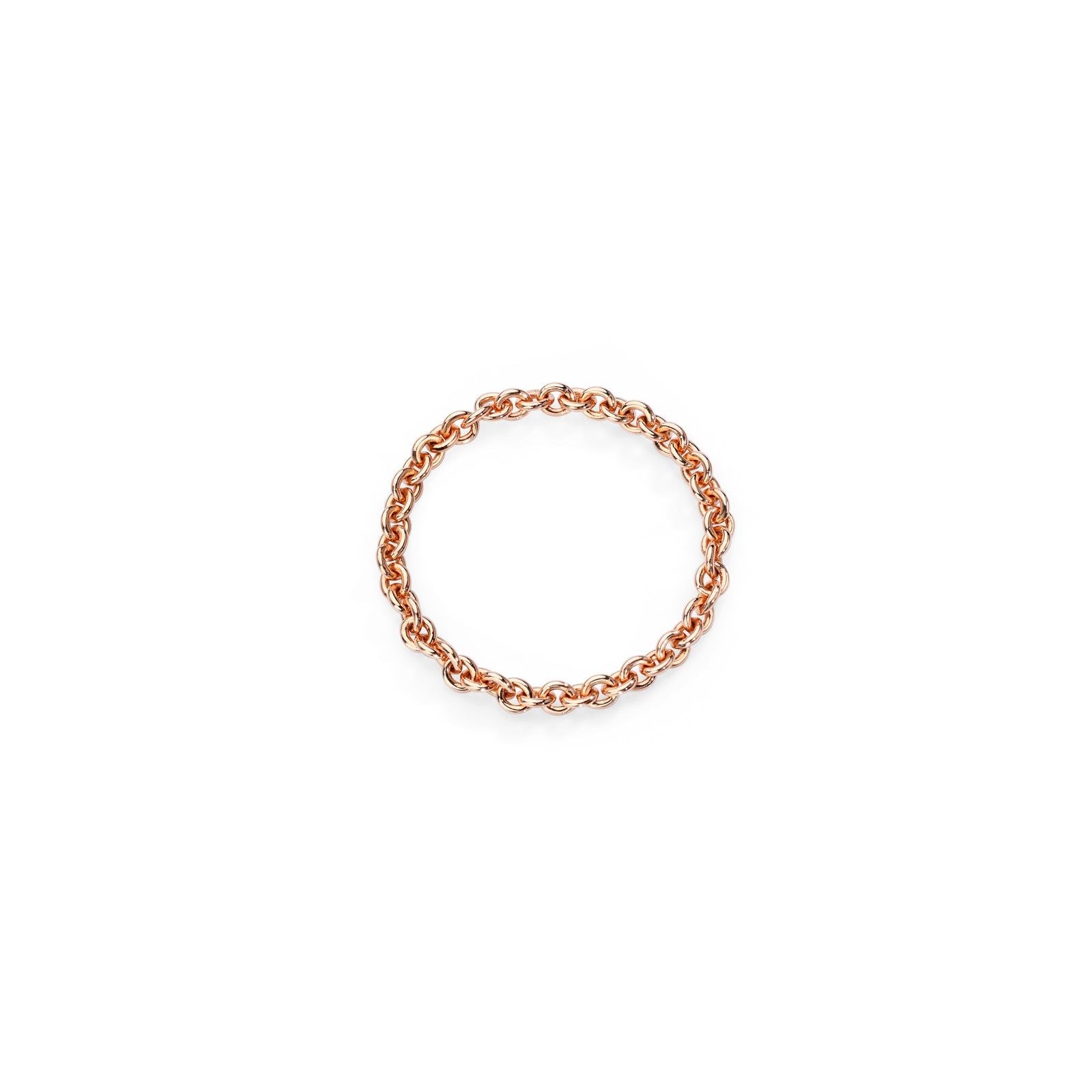 Anello Burato Linee ed Archi donna oro rosa maglie spesse CL452-1