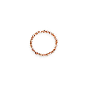 Anello Burato Linee ed Archi donna oro rosa maglie spesse CL452-1