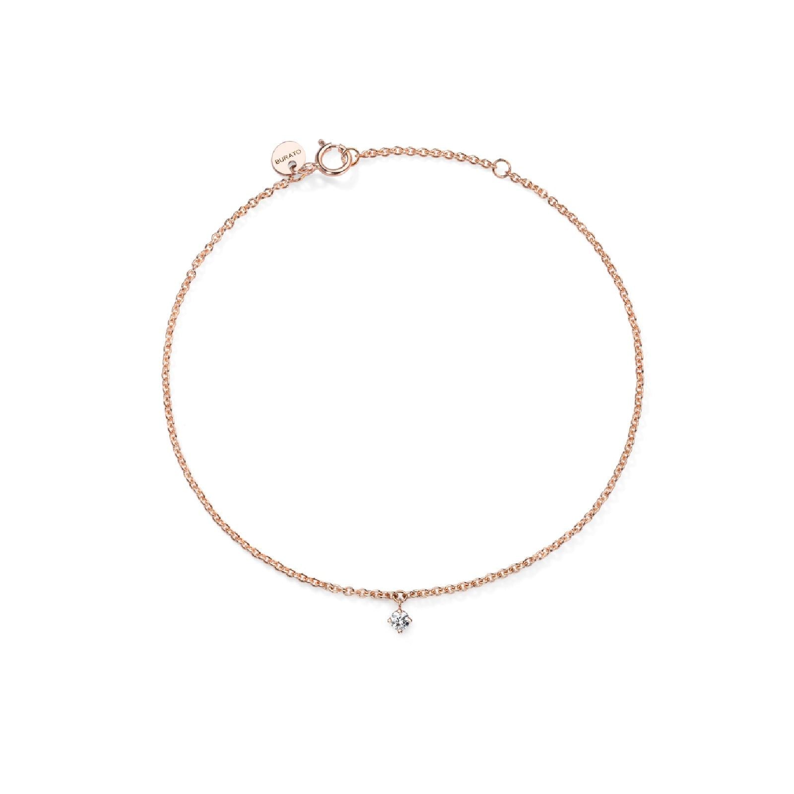Bracciale Burato Solitaire donna oro rosé diamante 0,03ct CL457-1