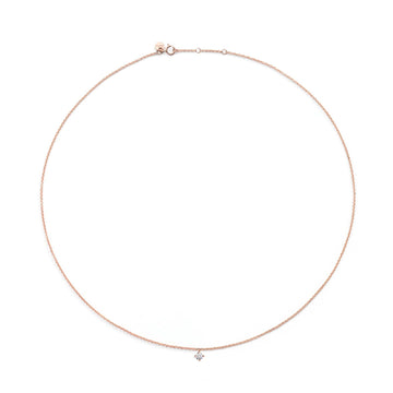 Collana punto luce Burato Solitaire donna oro rosa e diamante 0,05ct CL478-1