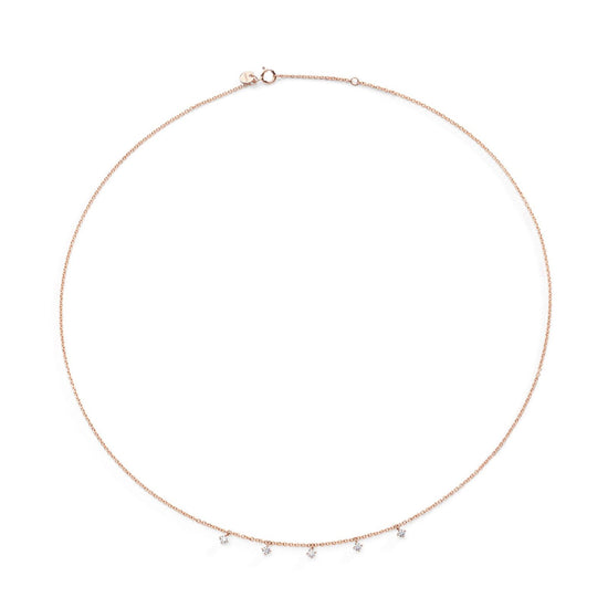 Collana Burato Solitaire donna oro rosé con diamante 0,15ct CL479-1