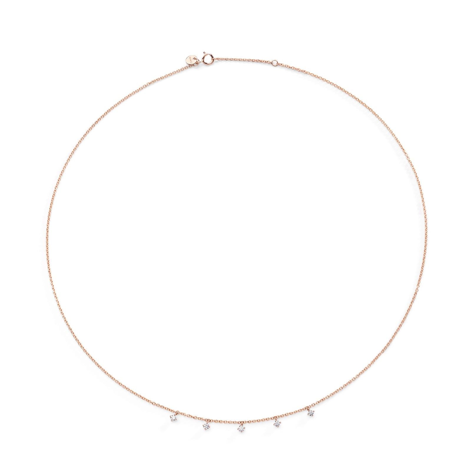 Collana Burato Solitaire donna oro rosé con diamante 0,15ct CL479-1