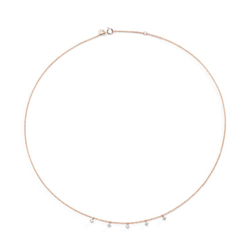 Collana Burato Solitaire donna oro rosé con diamante 0,15ct CL479-1