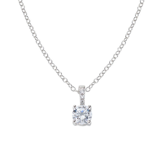 Collana girocollo Amen Lady donna in argento rodiato con zircone bianco CLCIPBBBZ-1