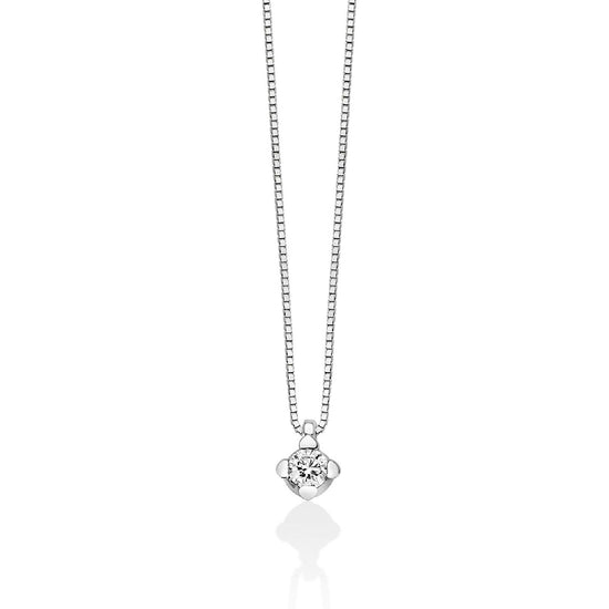 Collana punto luce donna Miluna Cuore oro bianco diamante 0,10ct griffe cuore CLD4125-010G7-1