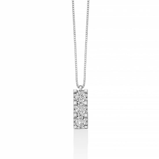 Collana donna Miluna Collier In Diamanti oro bianco 23 diamanti 0,085ct CLD4485-1