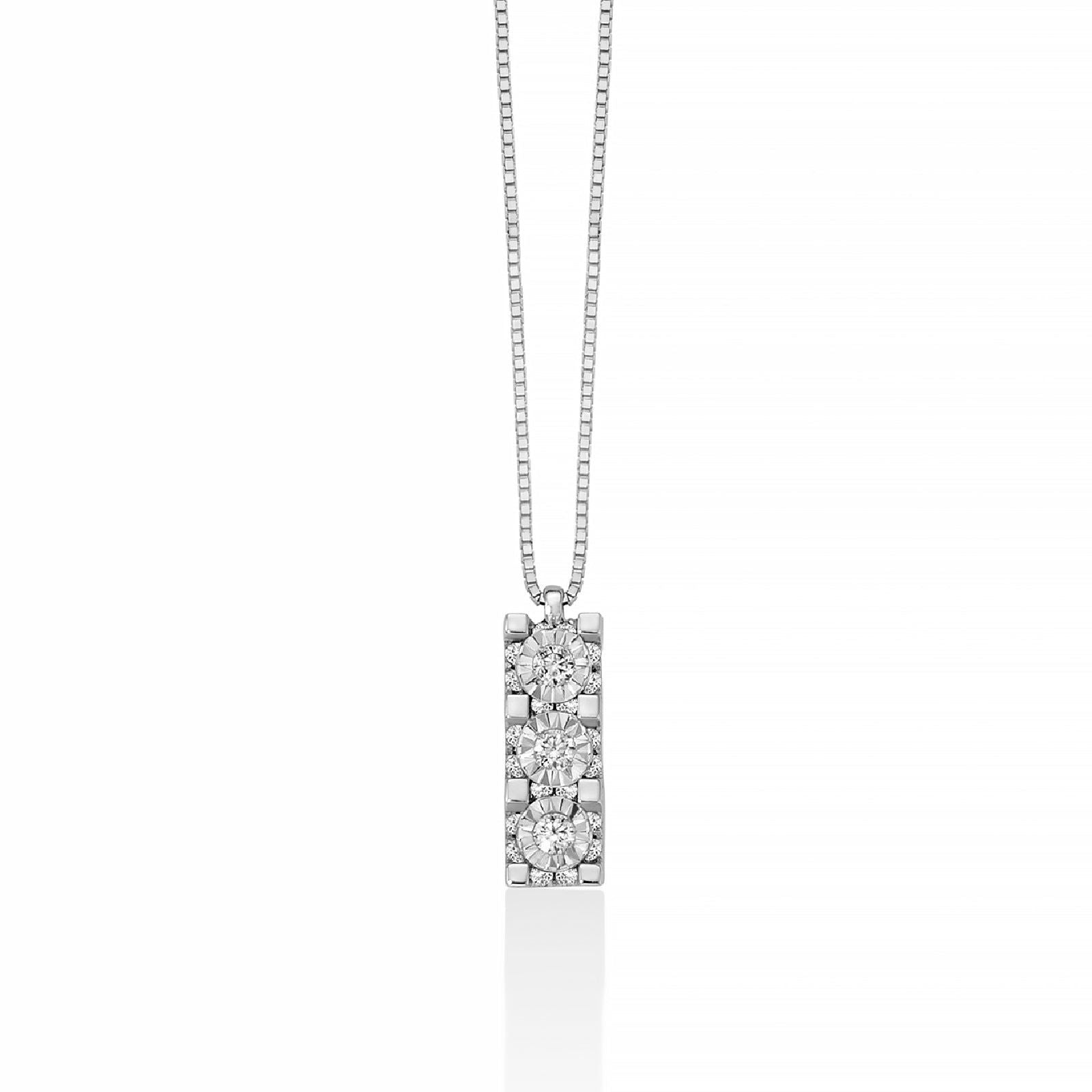 Collana donna Miluna Collier In Diamanti oro bianco 23 diamanti 0,085ct CLD4485-1