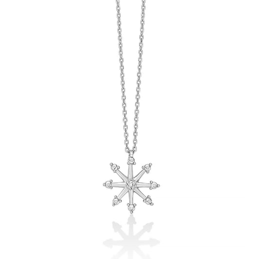 Collana donna Miluna Diamanti 375 oro bianco con ciondolo e diamante 0,0056ct CLD4666X-1