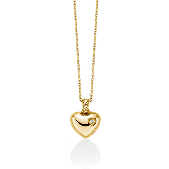 Collana donna Miluna Diamanti 375 in oro giallo cuore e diamante 0,0033ct CLD4667X-1